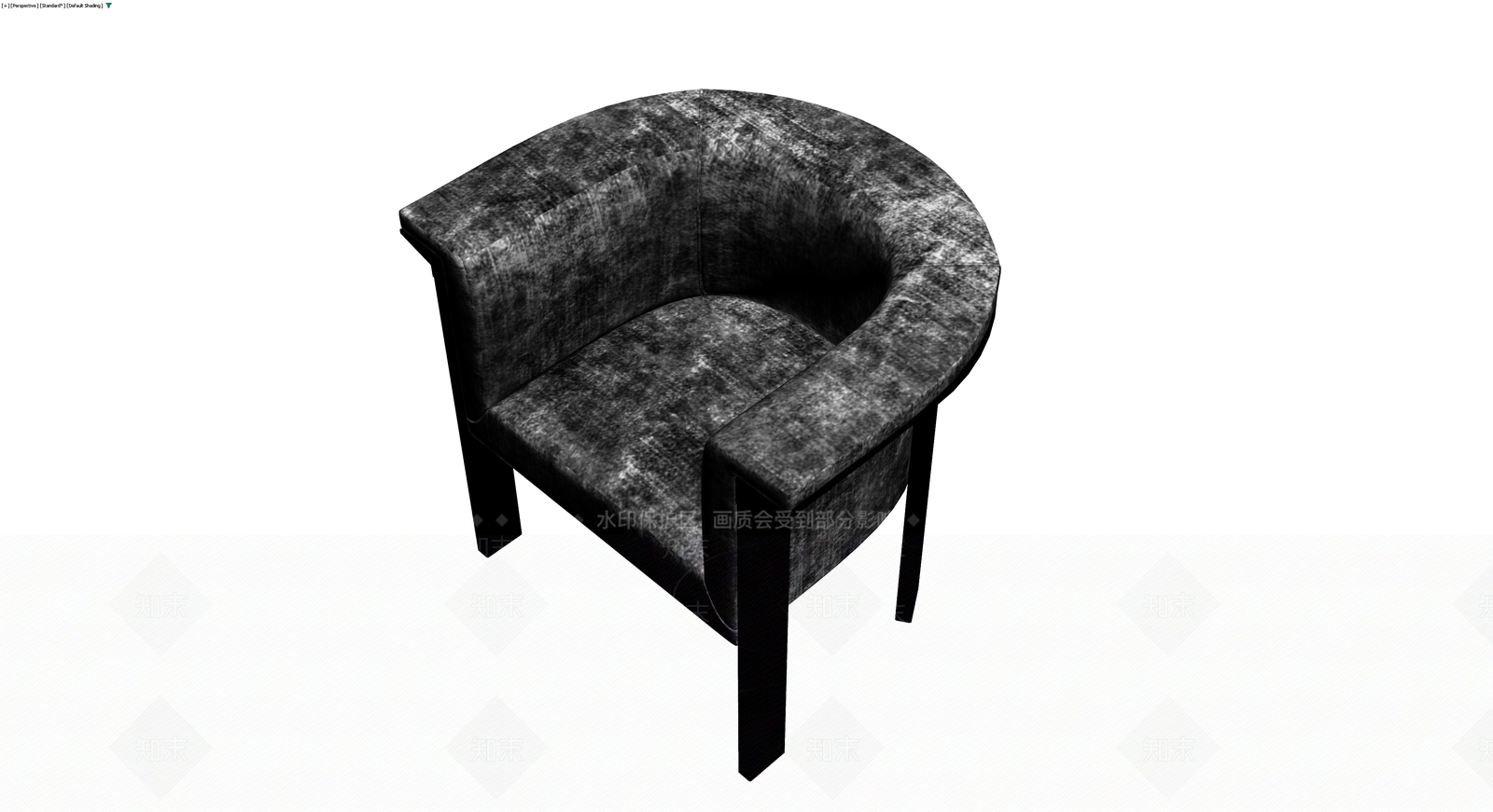 弧形纹理单人沙发3D模型下载【ID:1230004759】