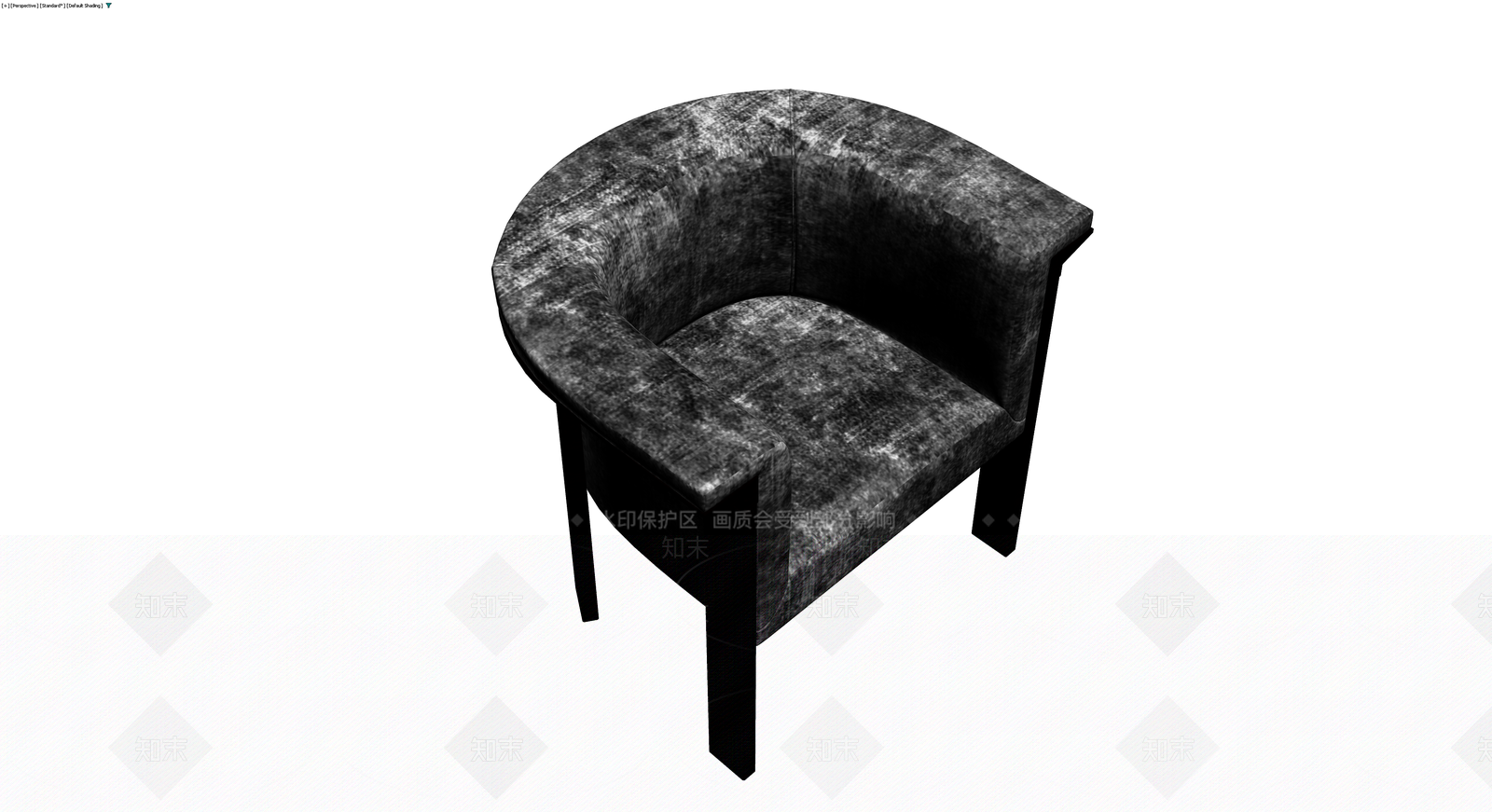 弧形纹理单人沙发3D模型下载【ID:1230004759】
