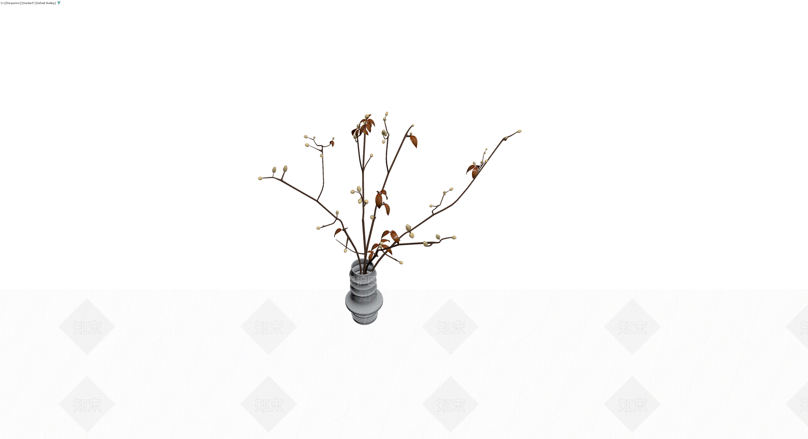 带盆植物花艺组合3D模型下载【ID:1230607198】