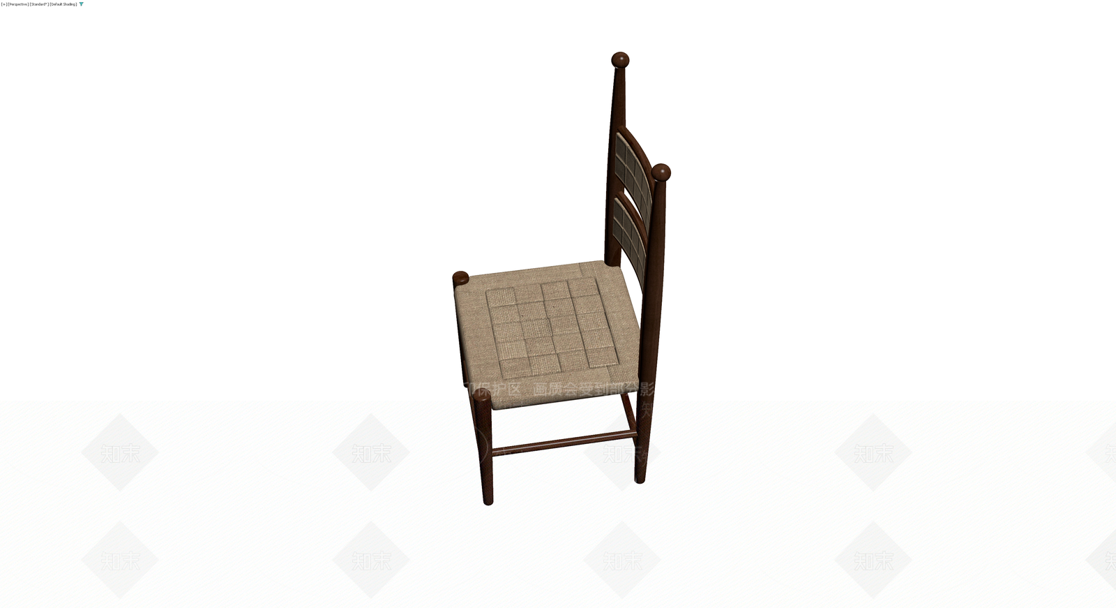 编织软包木质餐椅3D模型下载【ID:1230131502】