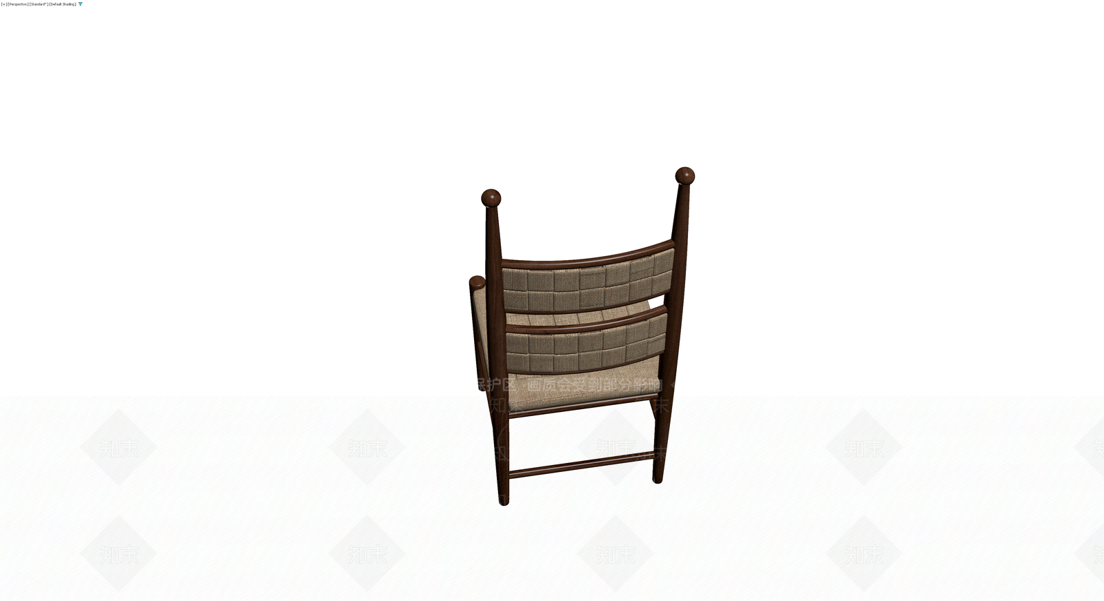 编织软包木质餐椅3D模型下载【ID:1230131502】