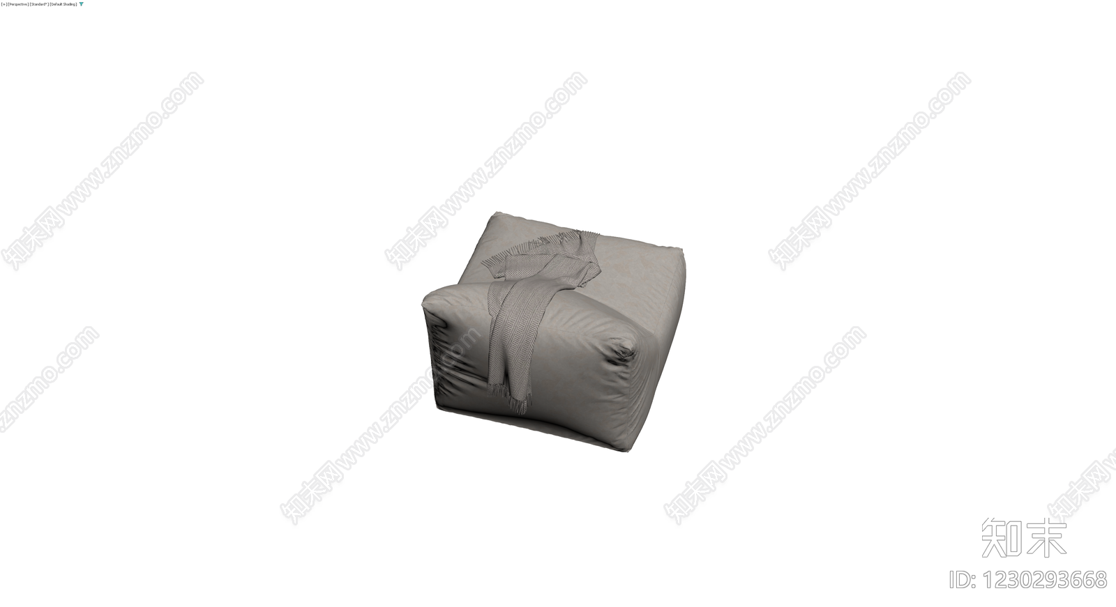 灰色布艺沙发模型3D模型下载【ID:1230293668】