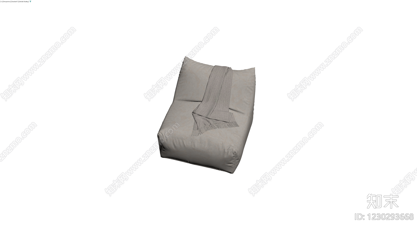 灰色布艺沙发模型3D模型下载【ID:1230293668】
