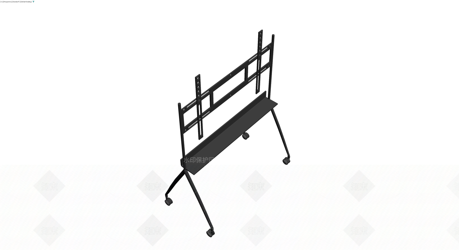 黑色移动电视支架3D模型下载【ID:1229623316】