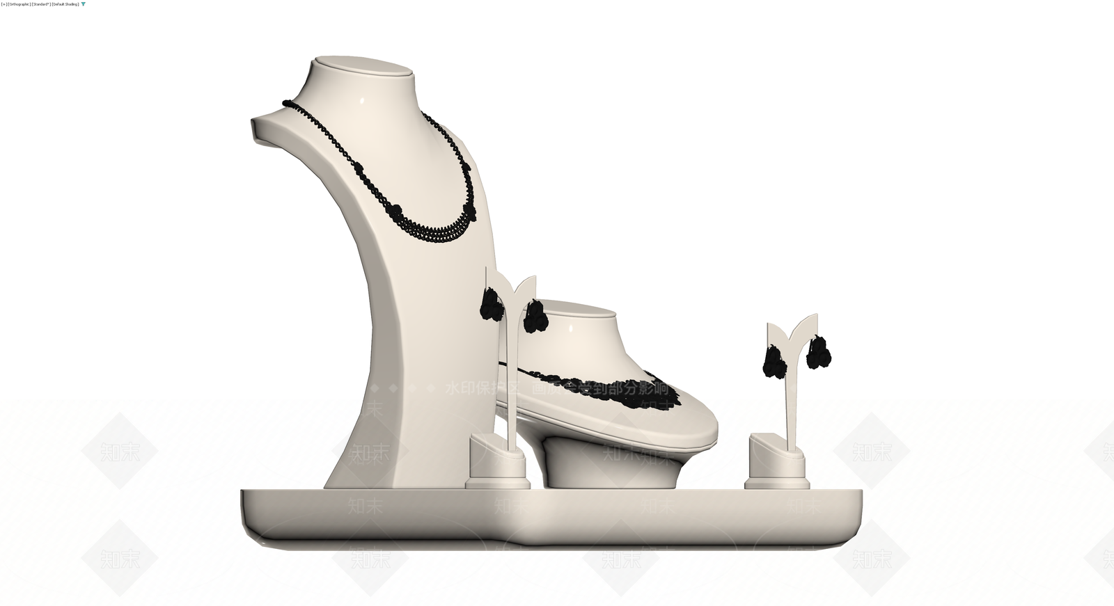 首饰展示架组合3D模型下载【ID:1230708963】