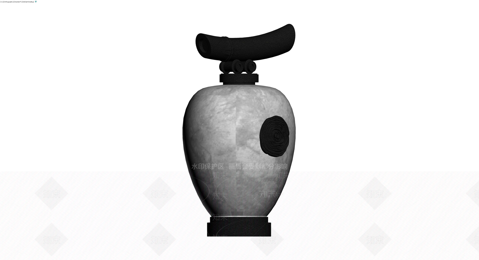 黑白灰陶瓷花瓶3D模型下载【ID:1229612070】