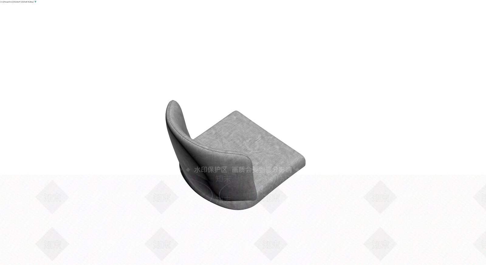 灰色布艺单人沙发3D模型下载【ID:1229616837】