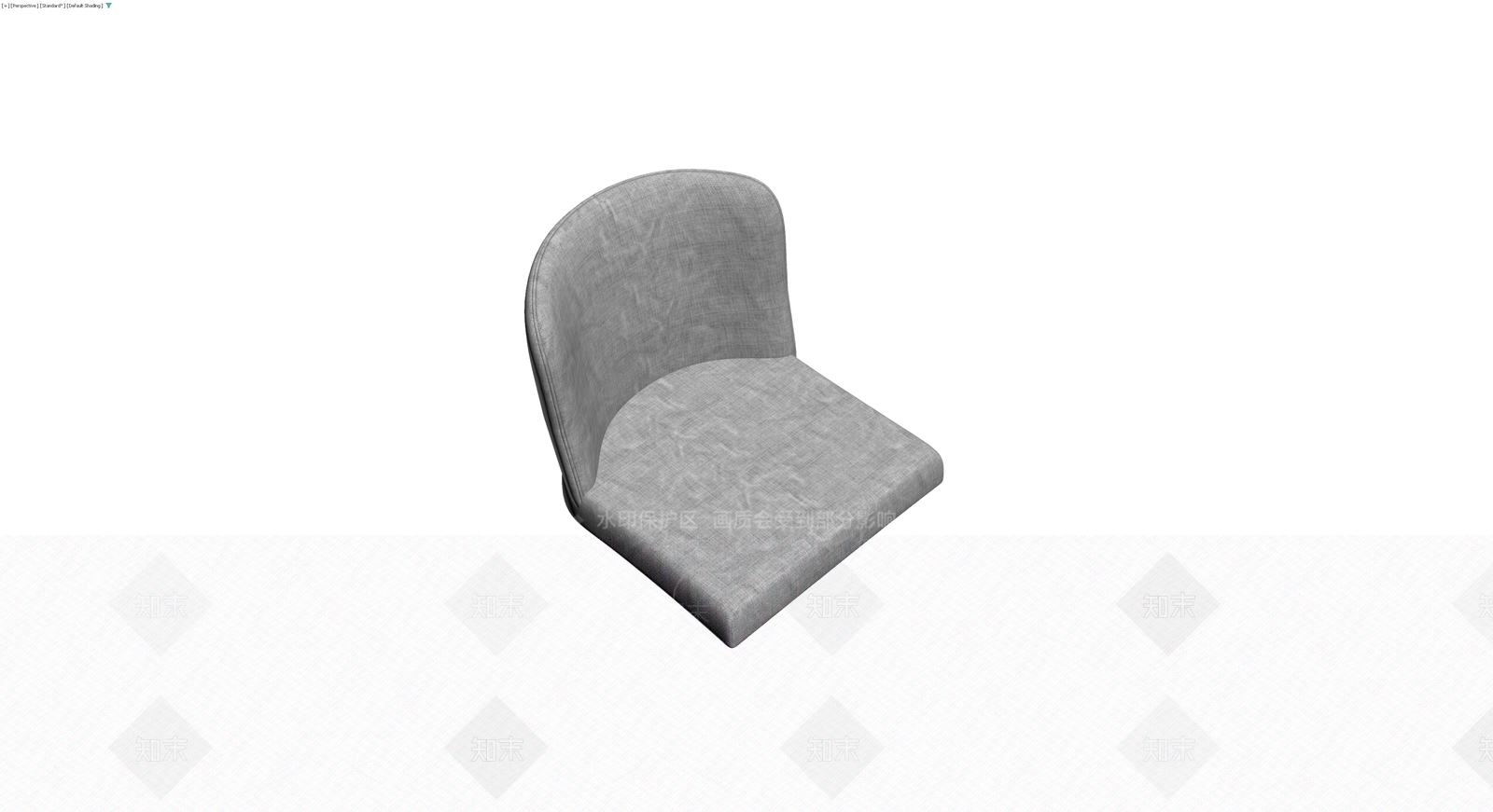 灰色布艺单人沙发3D模型下载【ID:1229616837】
