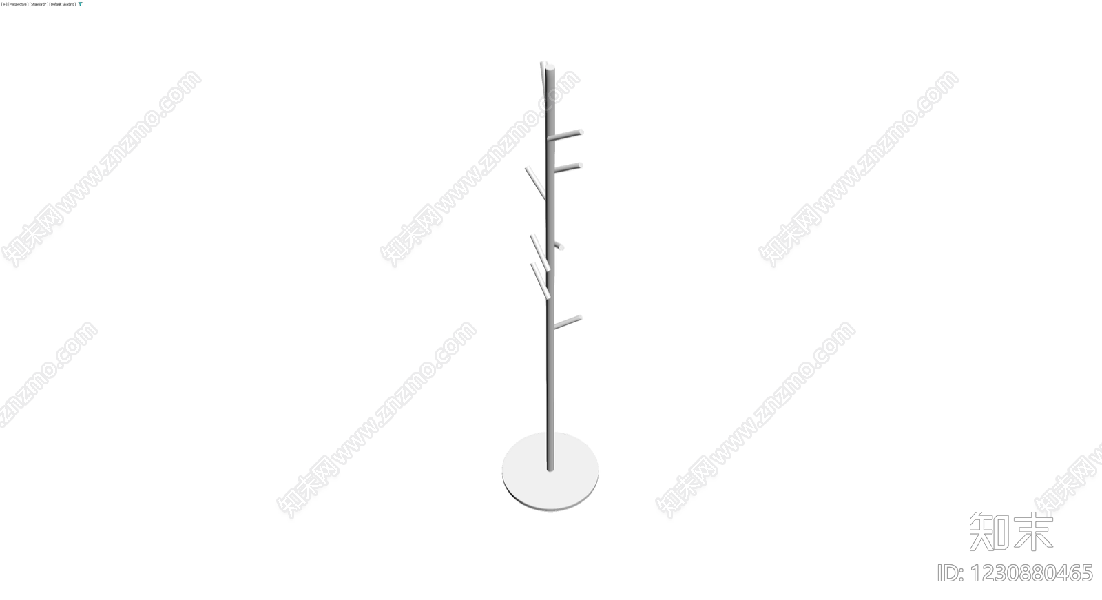 树形落地衣帽架3D模型下载【ID:1230880465】