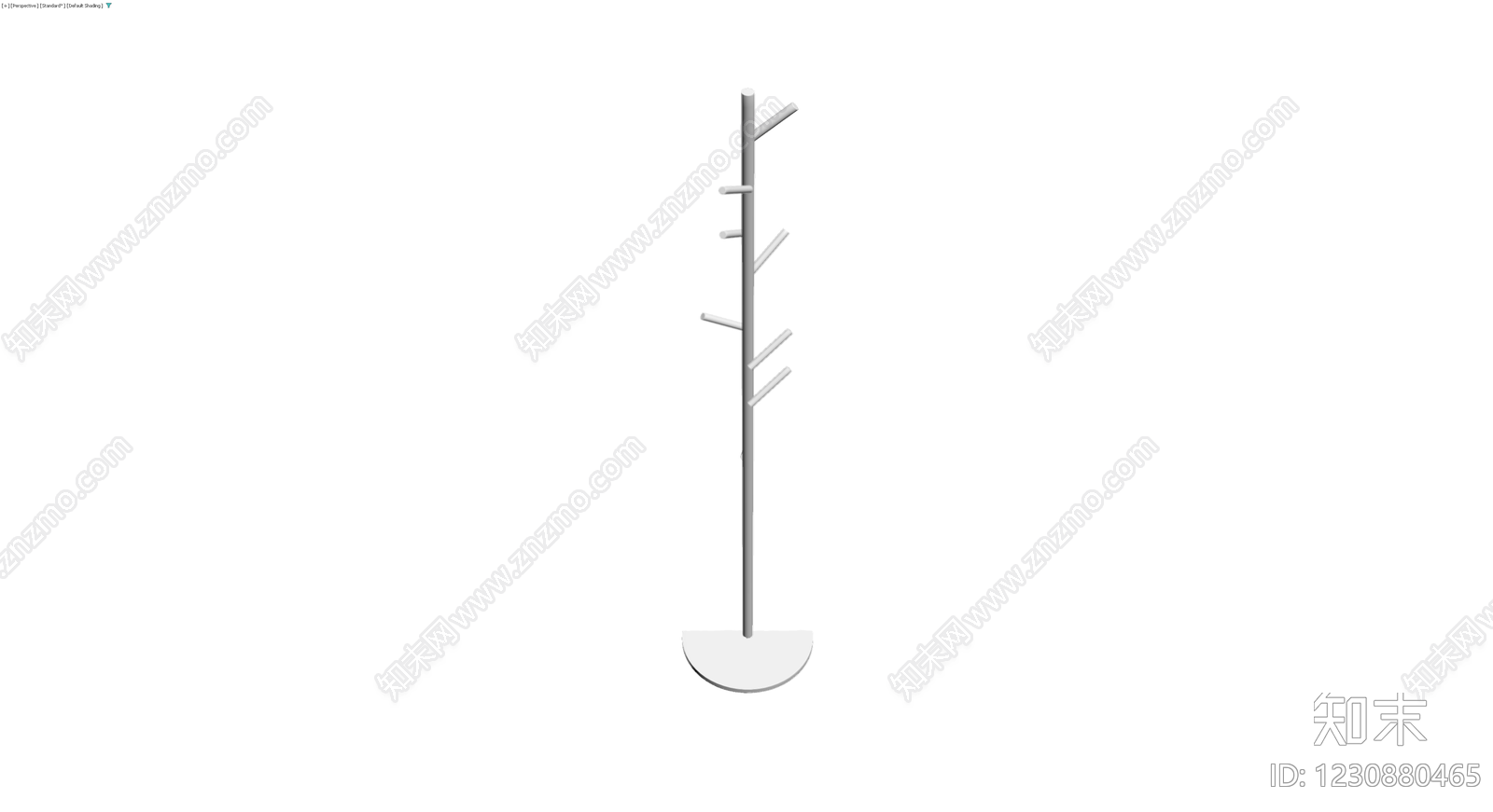 树形落地衣帽架3D模型下载【ID:1230880465】