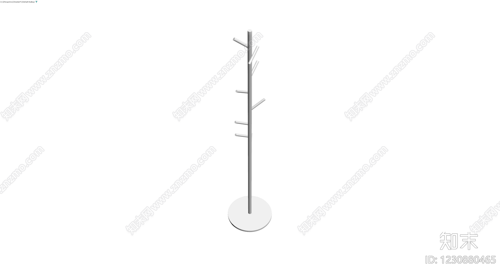 树形落地衣帽架3D模型下载【ID:1230880465】