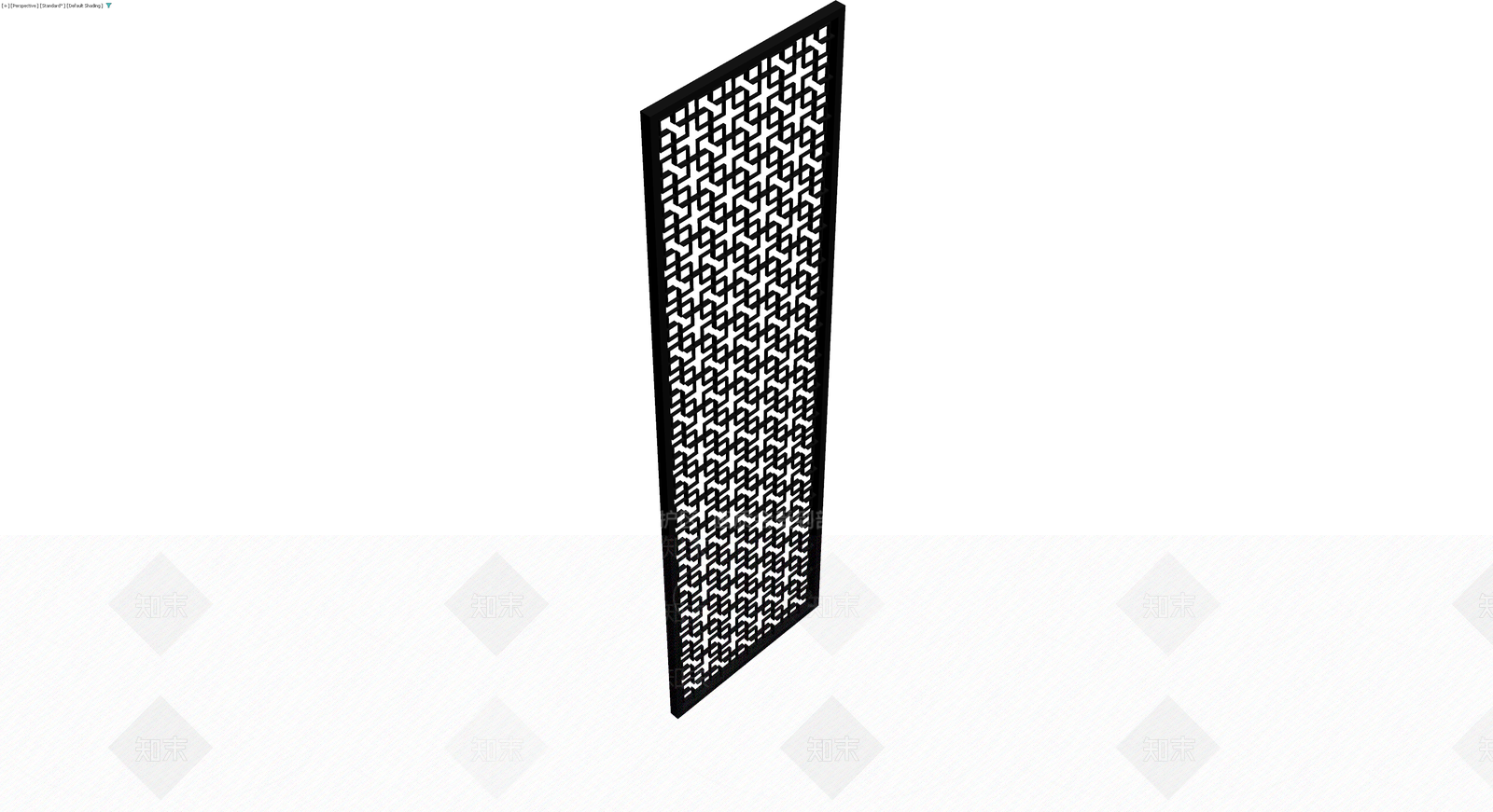黑色几何镂空屏风3D模型下载【ID:1230437893】