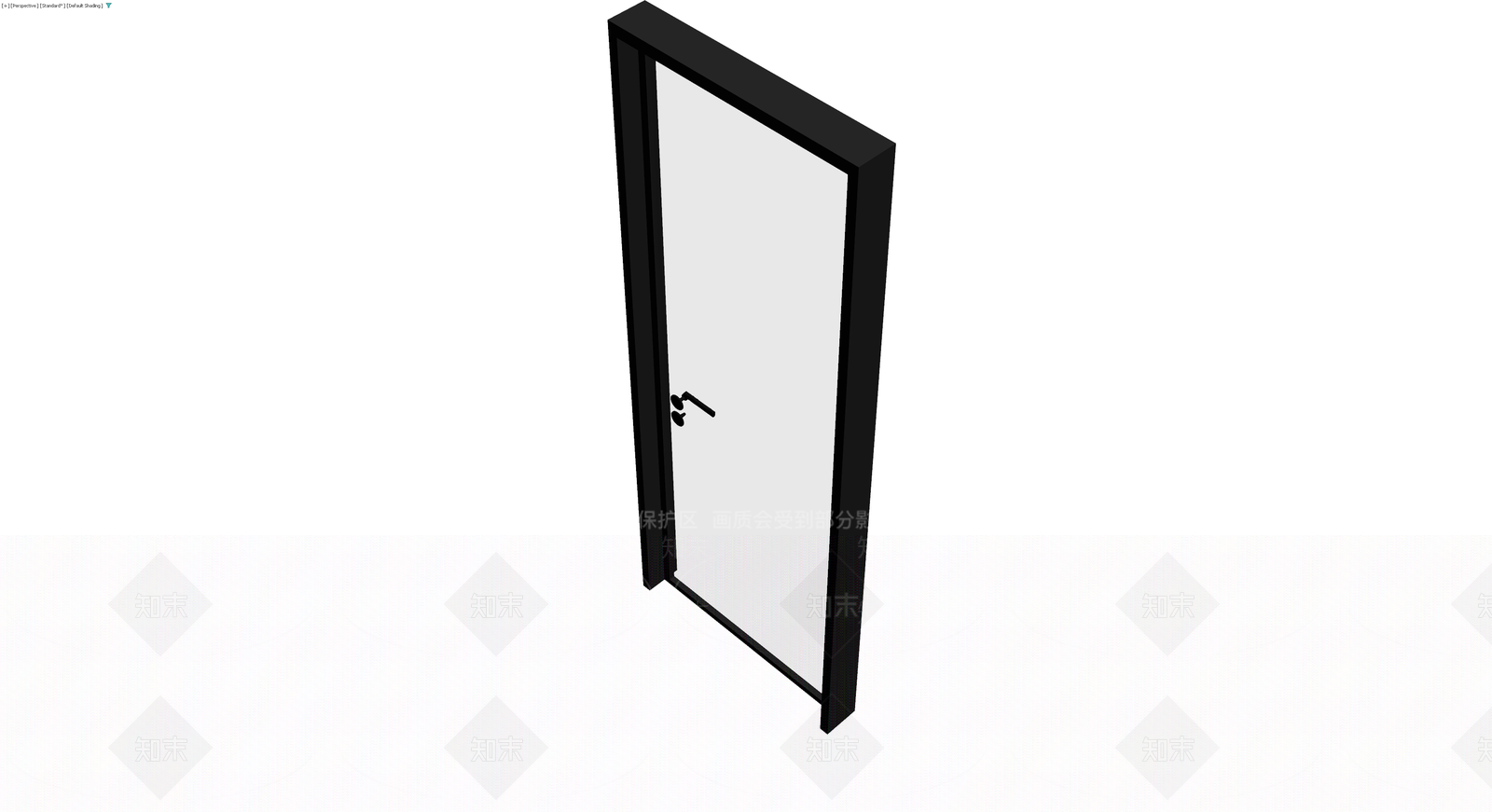 现代简约黑色门体3D模型下载【ID:1229684715】