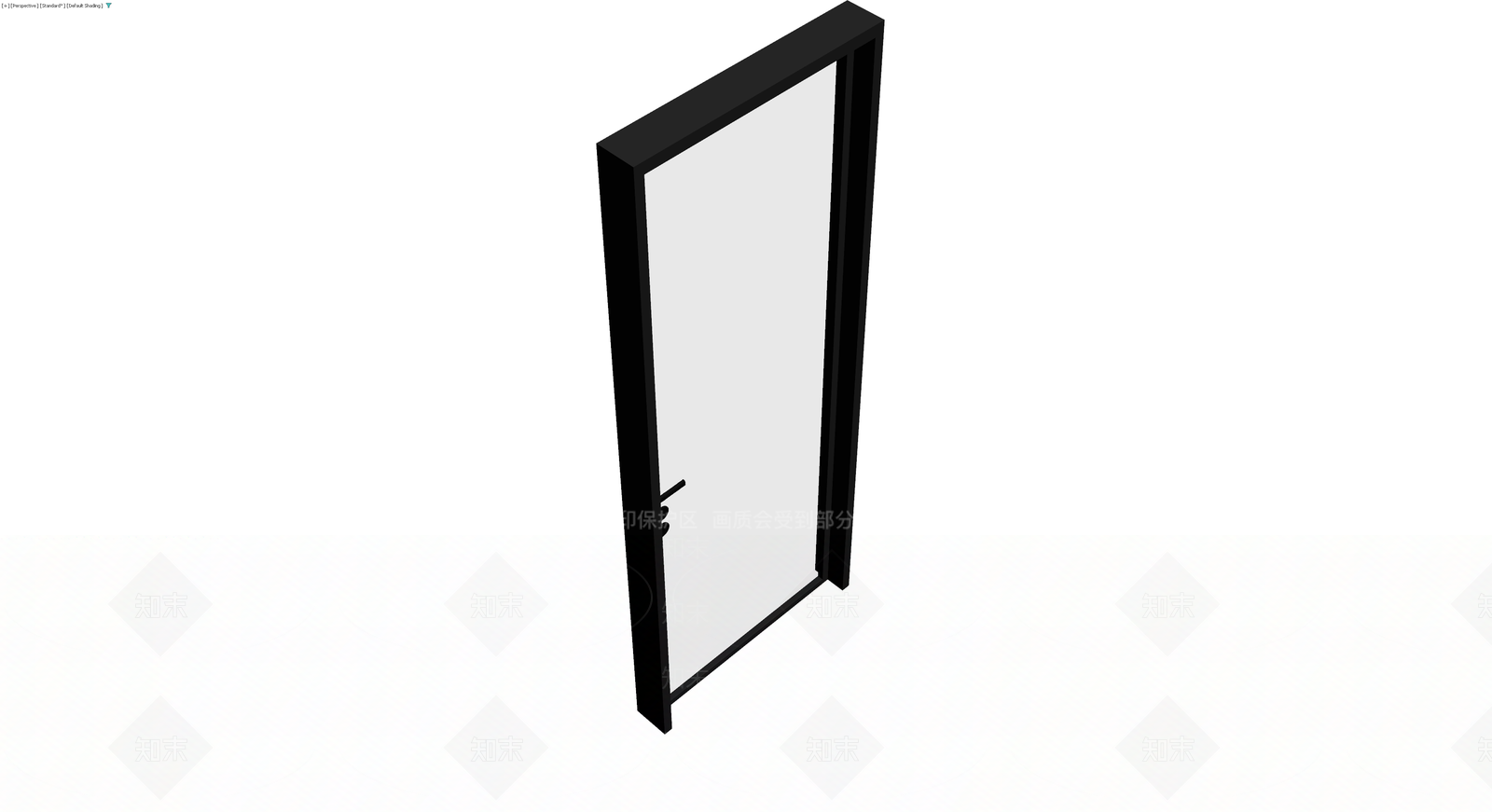 现代简约黑色门体3D模型下载【ID:1229684715】