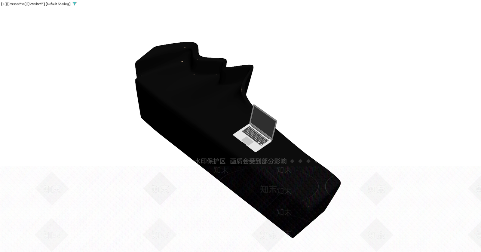 黑色流线型接待台3D模型下载【ID:1229586210】