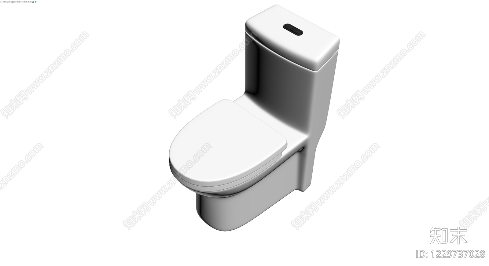 现代风格白色马桶3D模型下载【ID:1229737028】