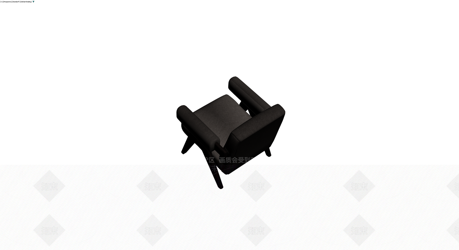 深色布艺休闲椅3D模型下载【ID:1230642185】