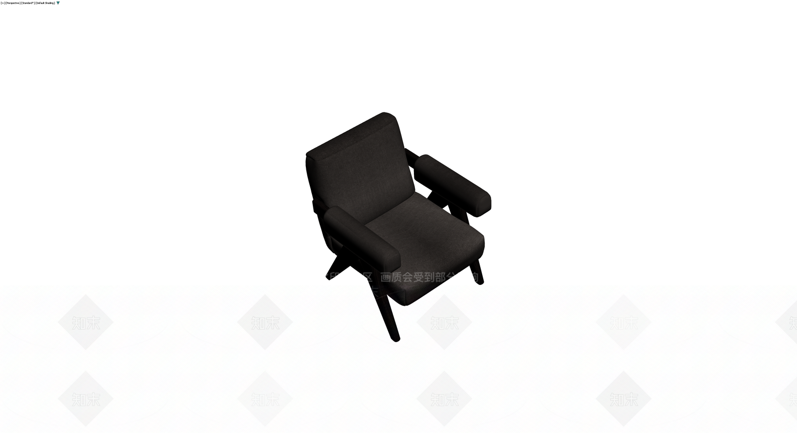 深色布艺休闲椅3D模型下载【ID:1230642185】