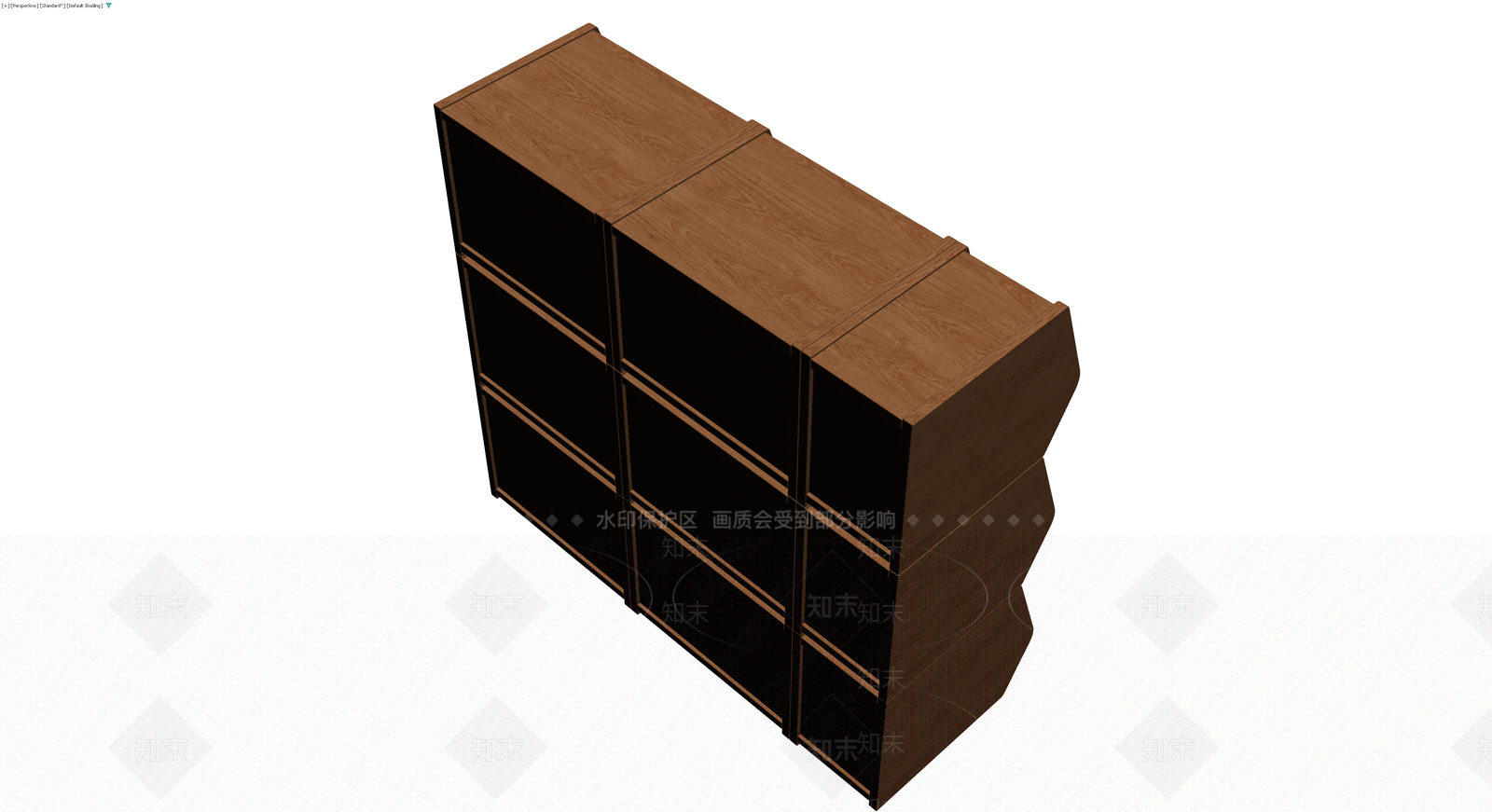 木质组合书柜模型3D模型下载【ID:1230578480】