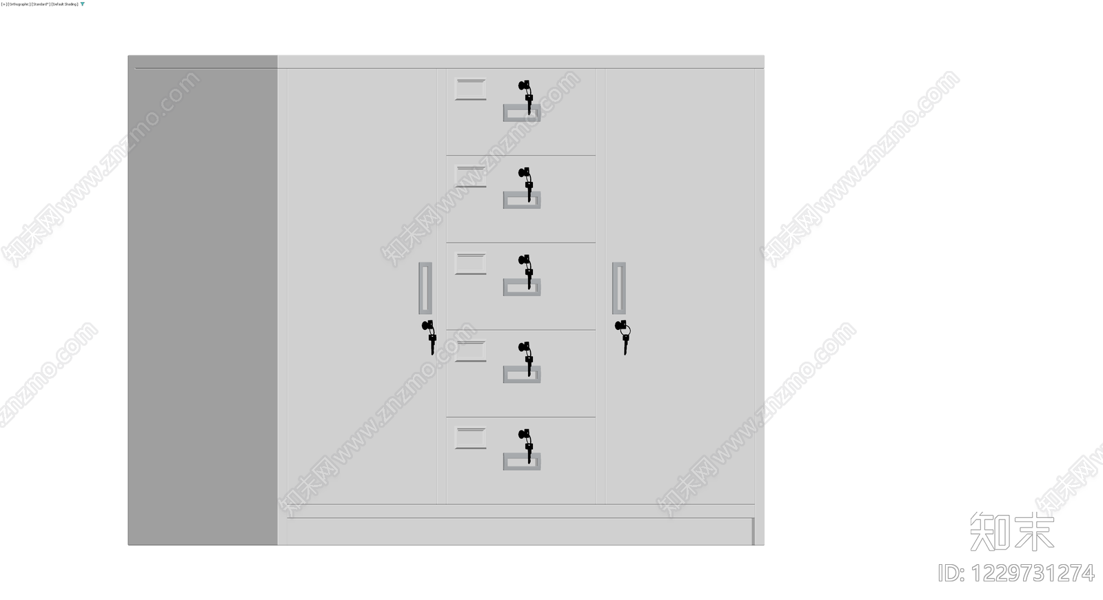 灰模五斗柜组合3D模型下载【ID:1229731274】