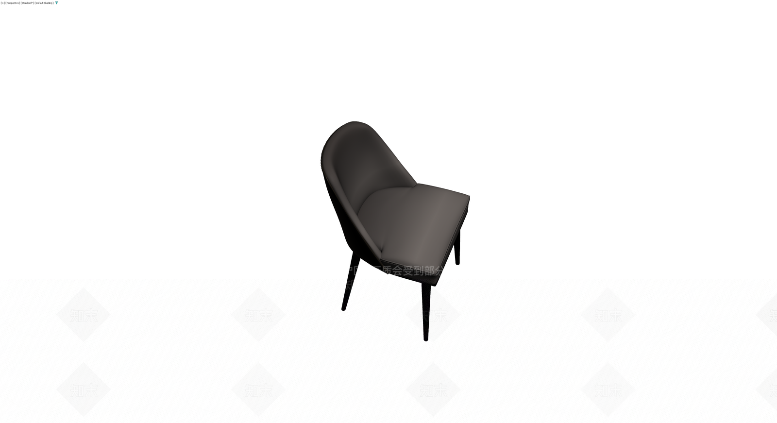 黑色软包餐椅3D模型下载【ID:1230402296】