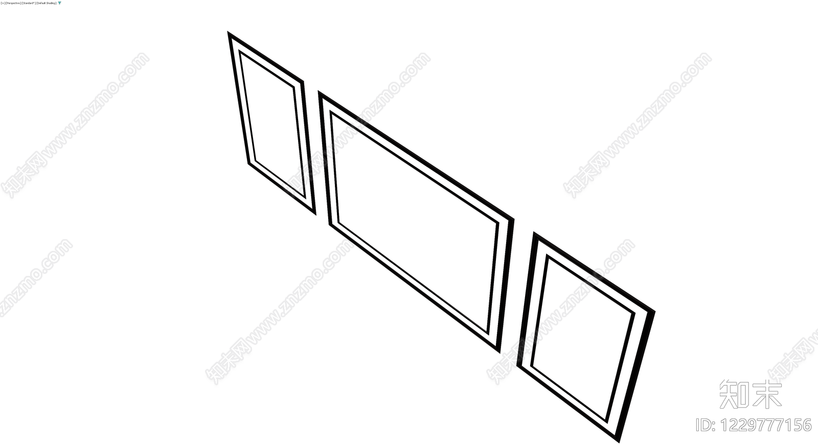 双框装饰画组合3D模型下载【ID:1229777156】