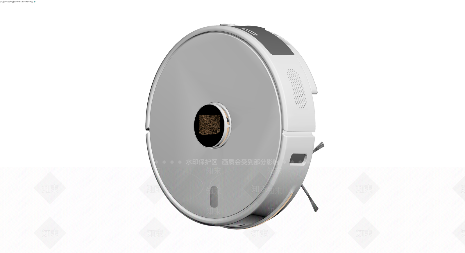 白色圆形扫地机器人3D模型下载【ID:1230372491】