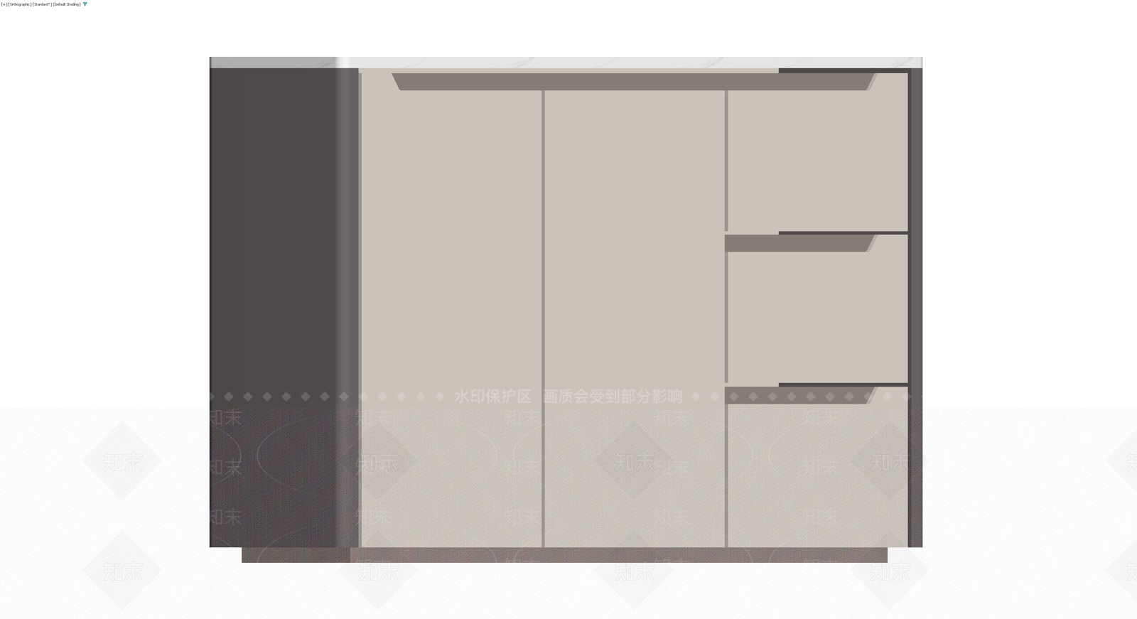 现代风格大理石纹柜体3D模型下载【ID:1230399601】