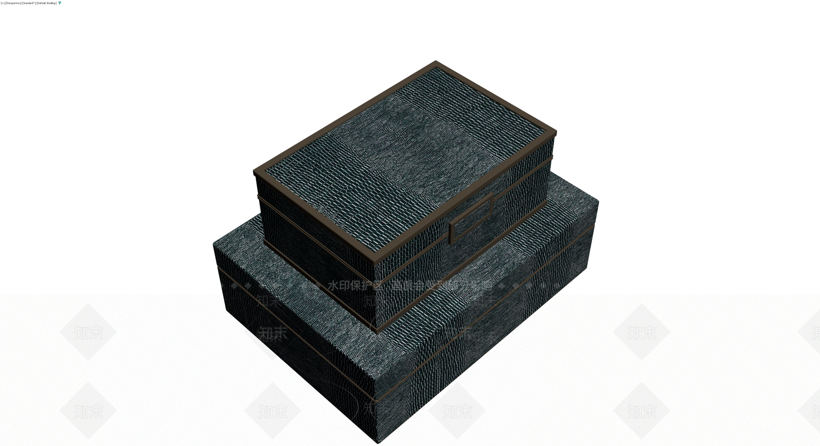 深色编织收纳箱组3D模型下载【ID:1230605724】