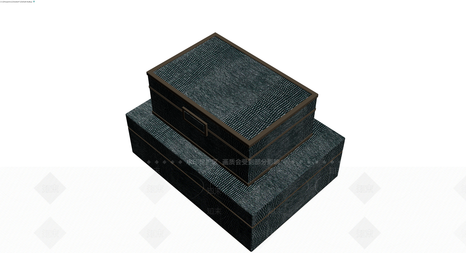 深色编织收纳箱组3D模型下载【ID:1230605724】