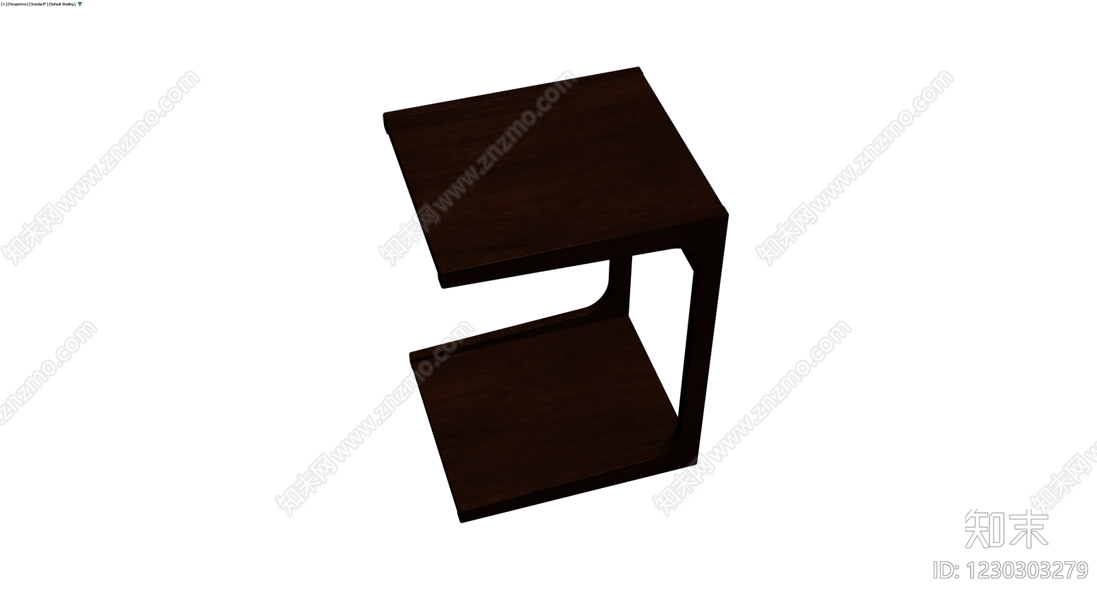 深木色双层边几3D模型下载【ID:1230303279】