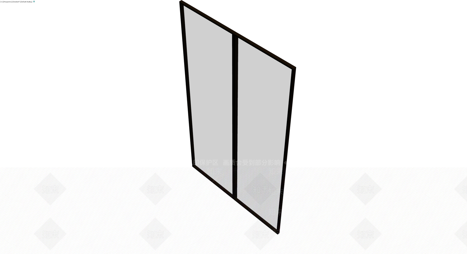 双扇深色边框屏风3D模型下载【ID:1230415780】