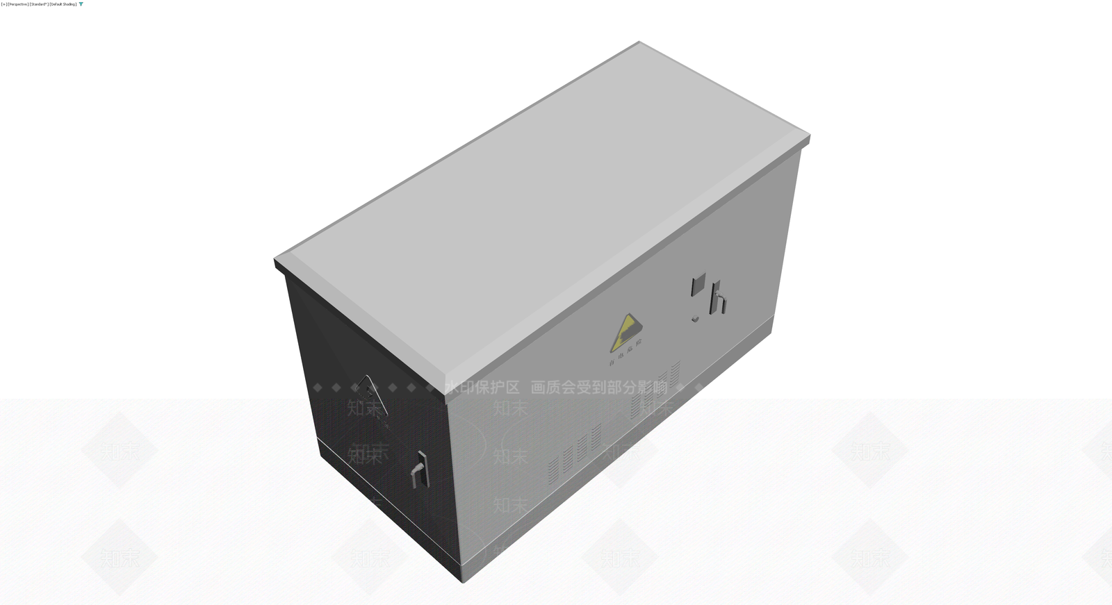 灰色工业配电箱3D模型下载【ID:1230691847】