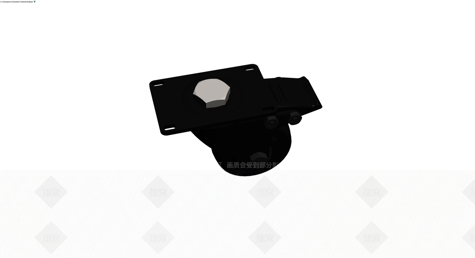 黑色工业脚轮组件3D模型下载【ID:1230770954】