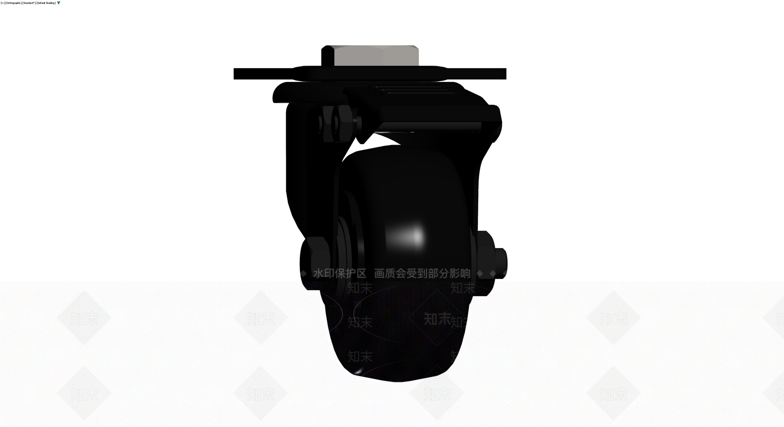 黑色工业脚轮组件3D模型下载【ID:1230770954】