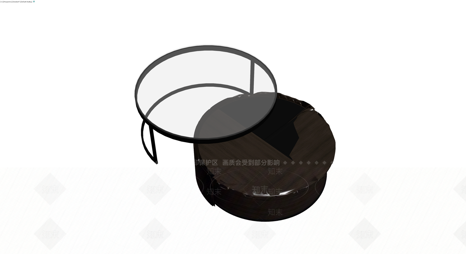 深色木纹圆形茶几3D模型下载【ID:1230186472】