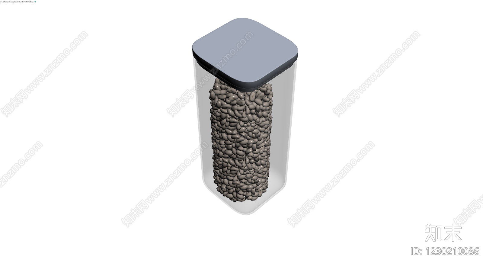 透明密封收纳罐3D模型下载【ID:1230210086】