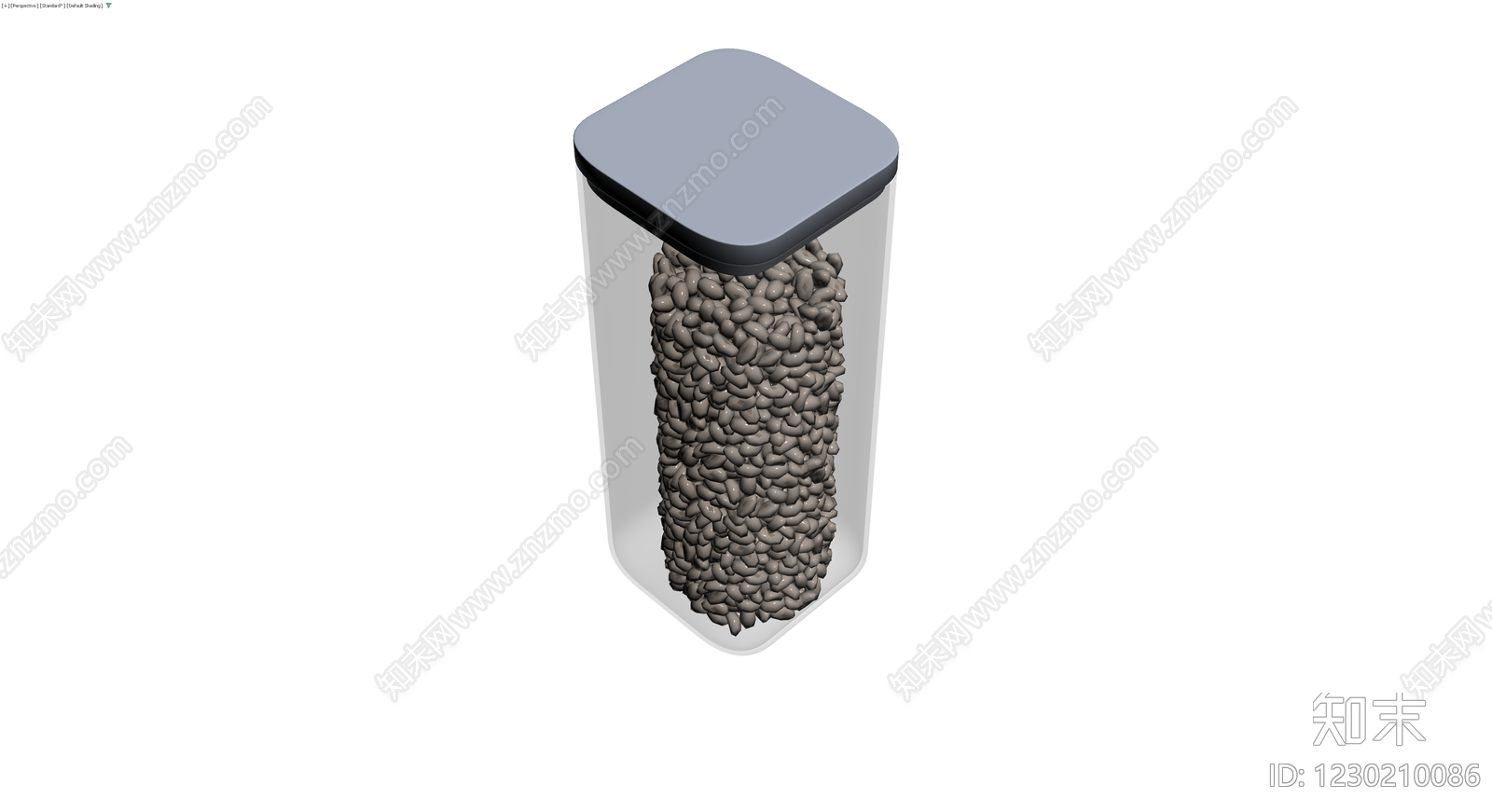 透明密封收纳罐3D模型下载【ID:1230210086】