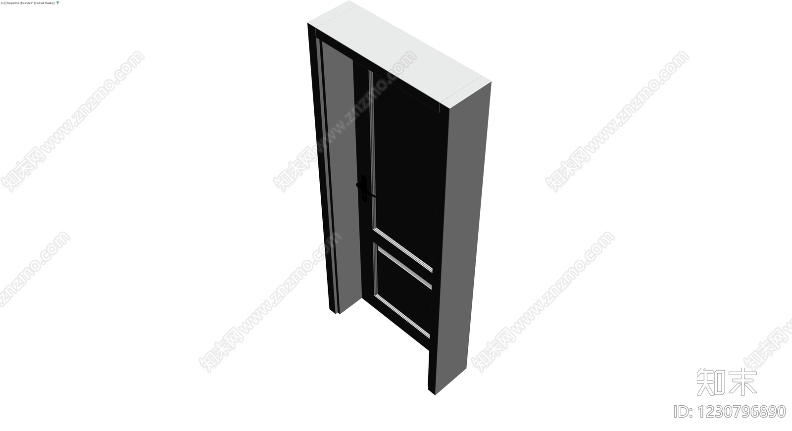 双面板式室内门3D模型下载【ID:1230796890】