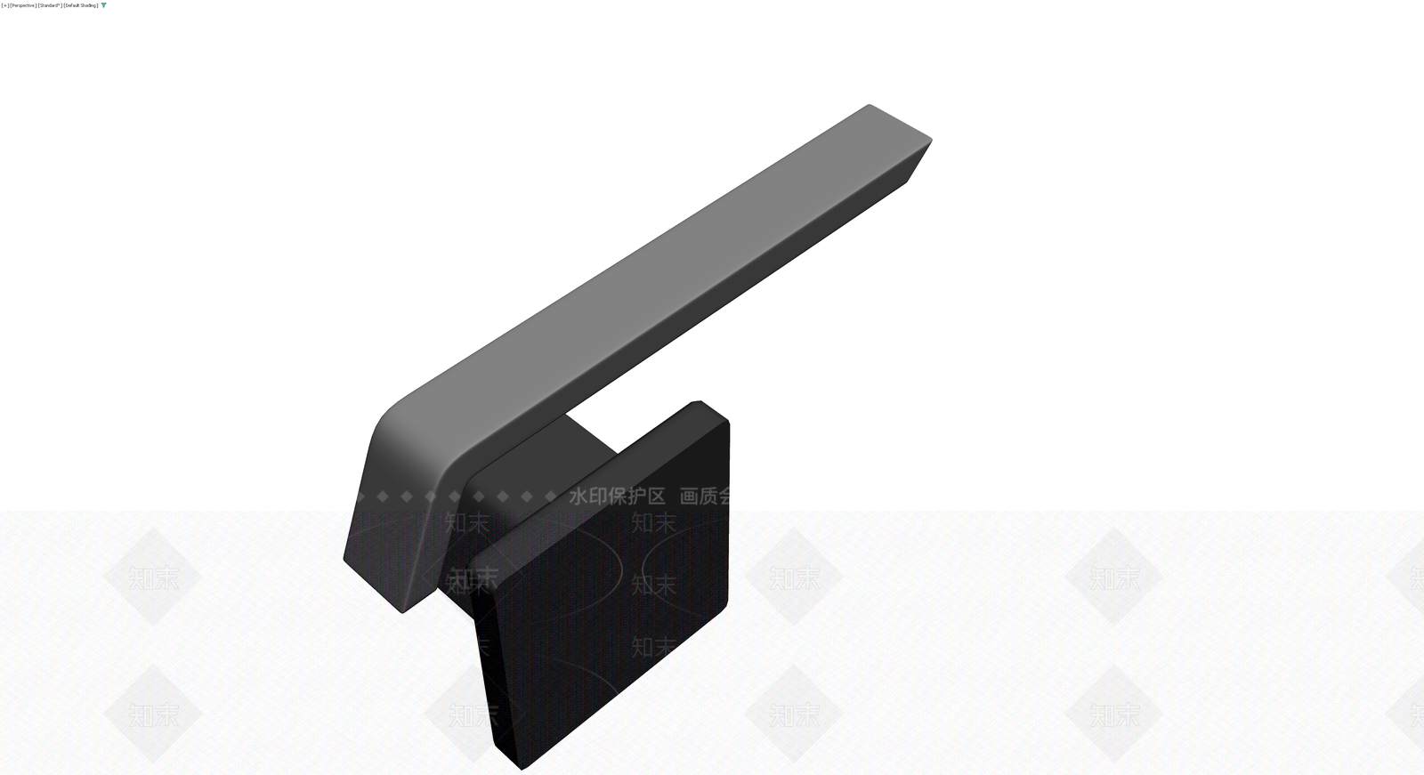 现代极简黑色门把手3D模型下载【ID:1229849363】