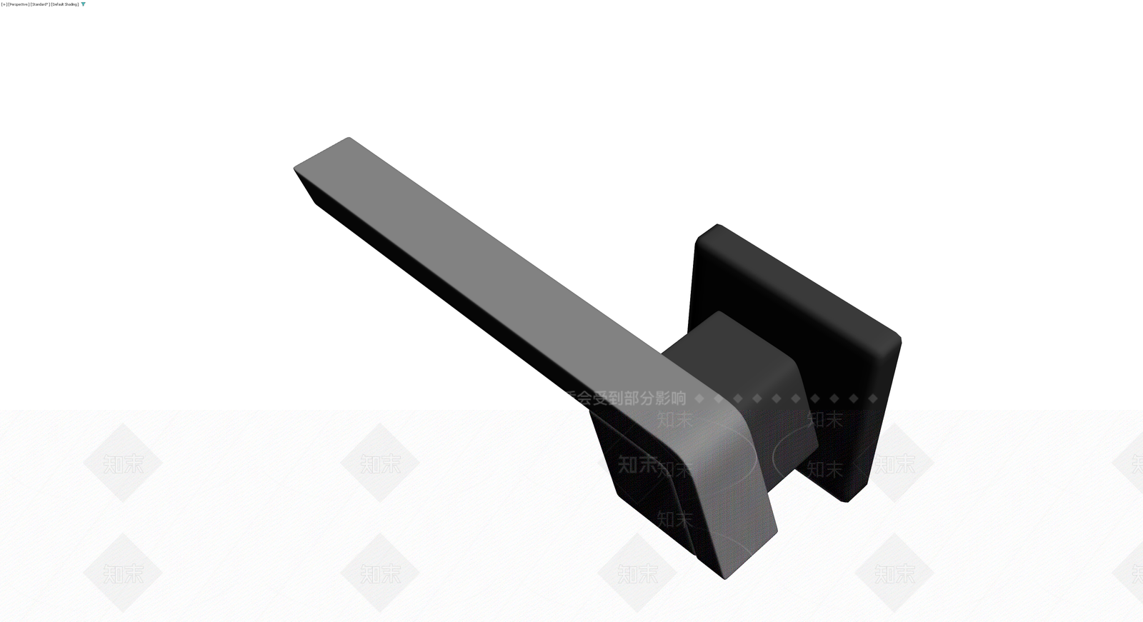 现代极简黑色门把手3D模型下载【ID:1229849363】