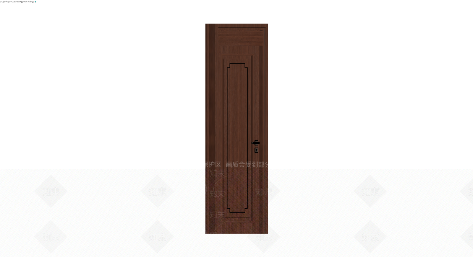 深褐色木纹成品门3D模型下载【ID:1229849980】