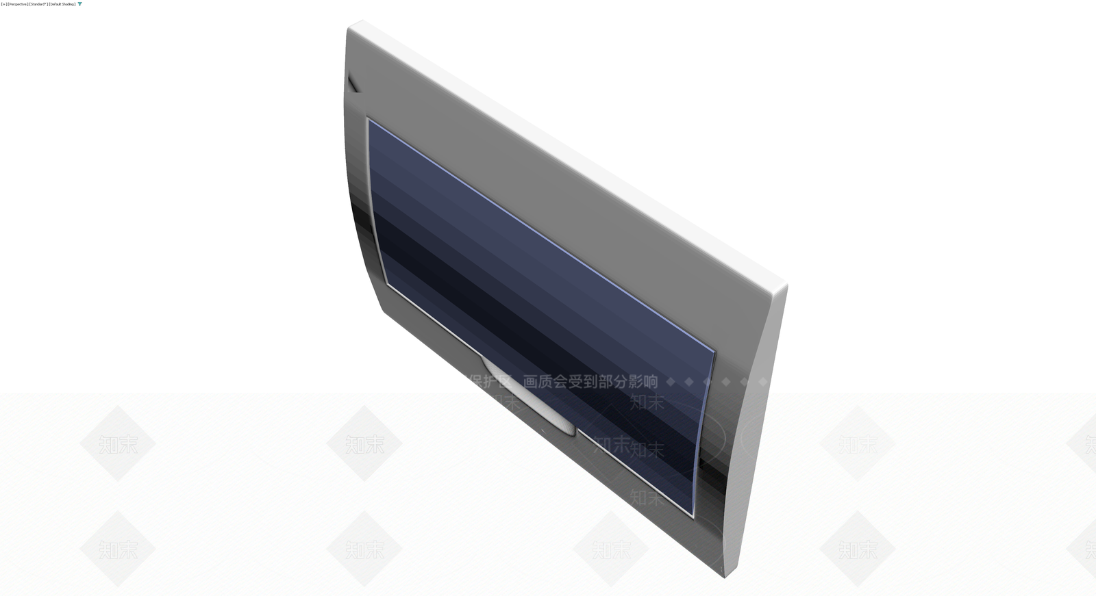 白色弧形边框电子屏3D模型下载【ID:1230777975】