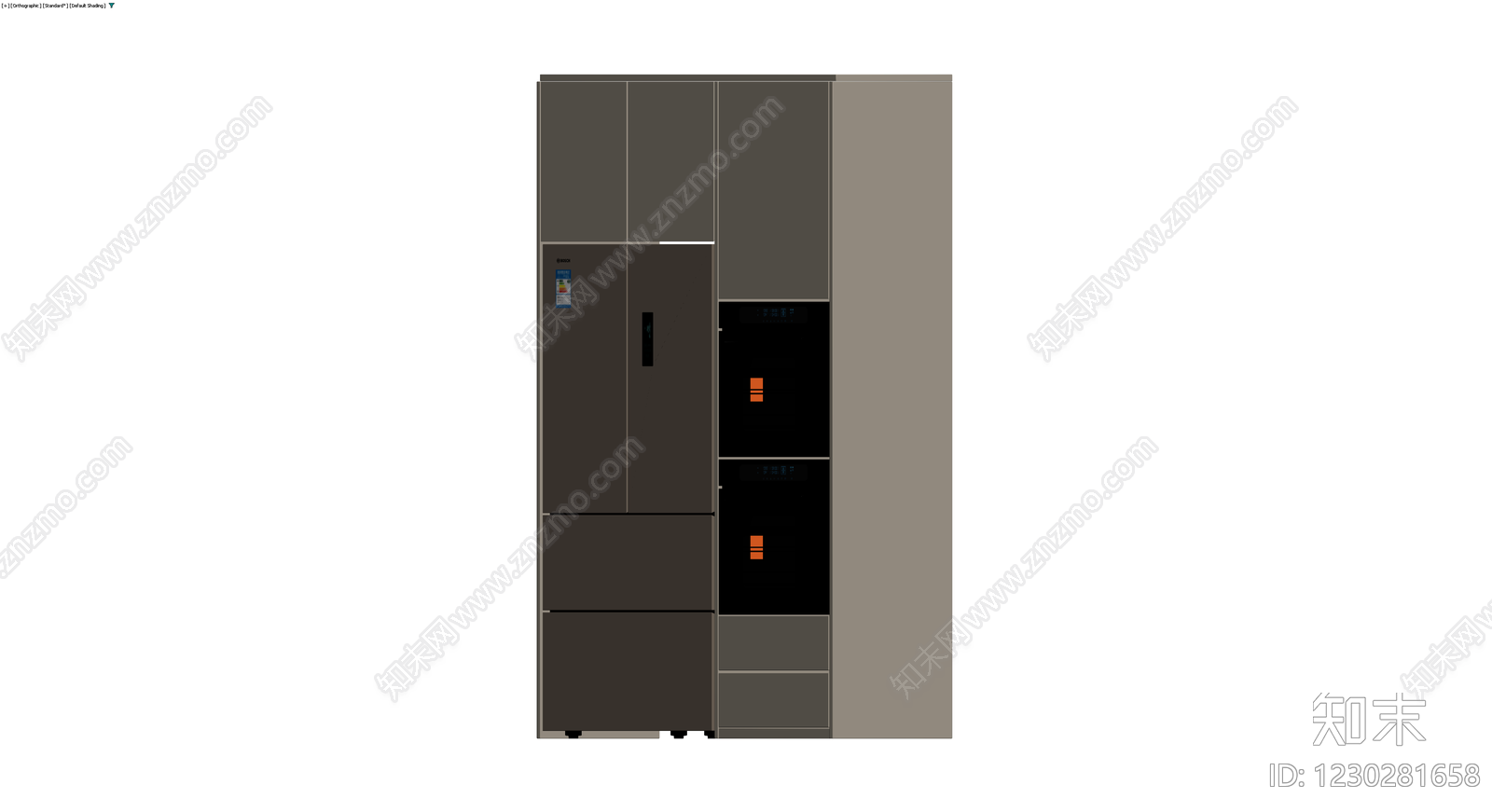 博世多门冰箱模型3D模型下载【ID:1230281658】