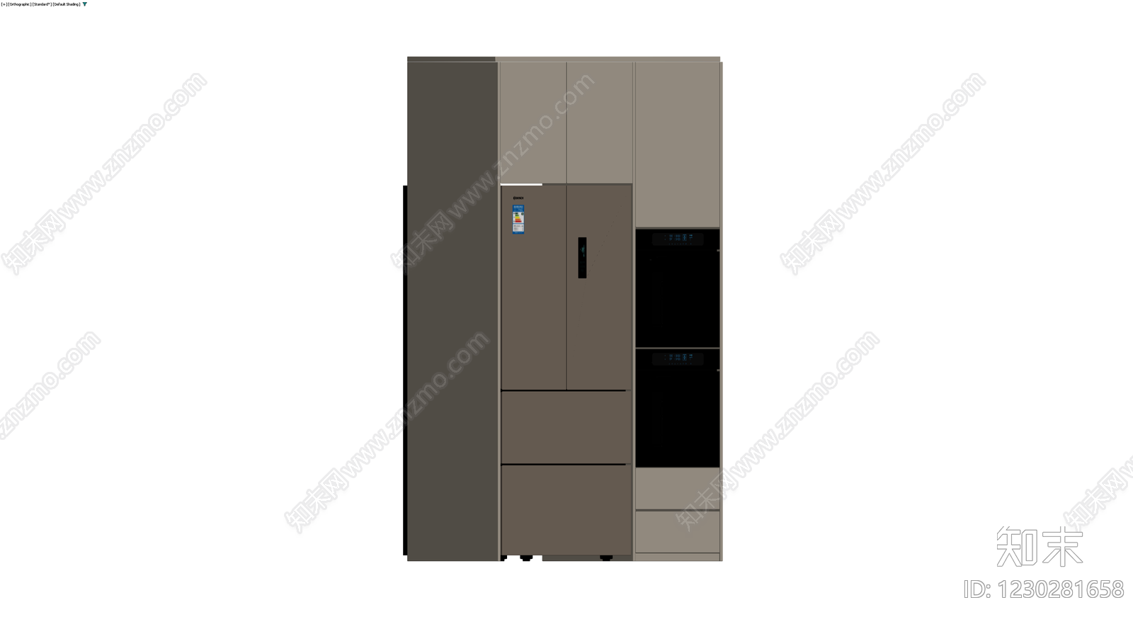 博世多门冰箱模型3D模型下载【ID:1230281658】