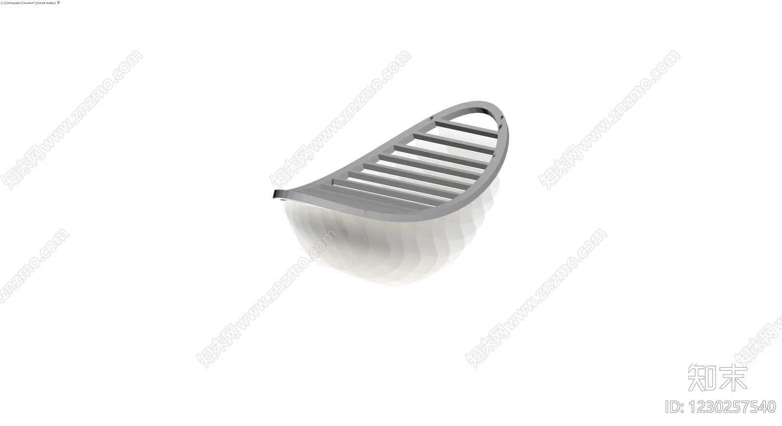 椭圆形格栅吊灯3D模型下载【ID:1230257540】