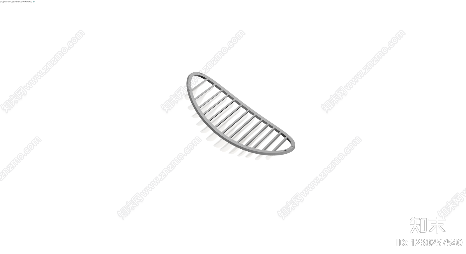 椭圆形格栅吊灯3D模型下载【ID:1230257540】