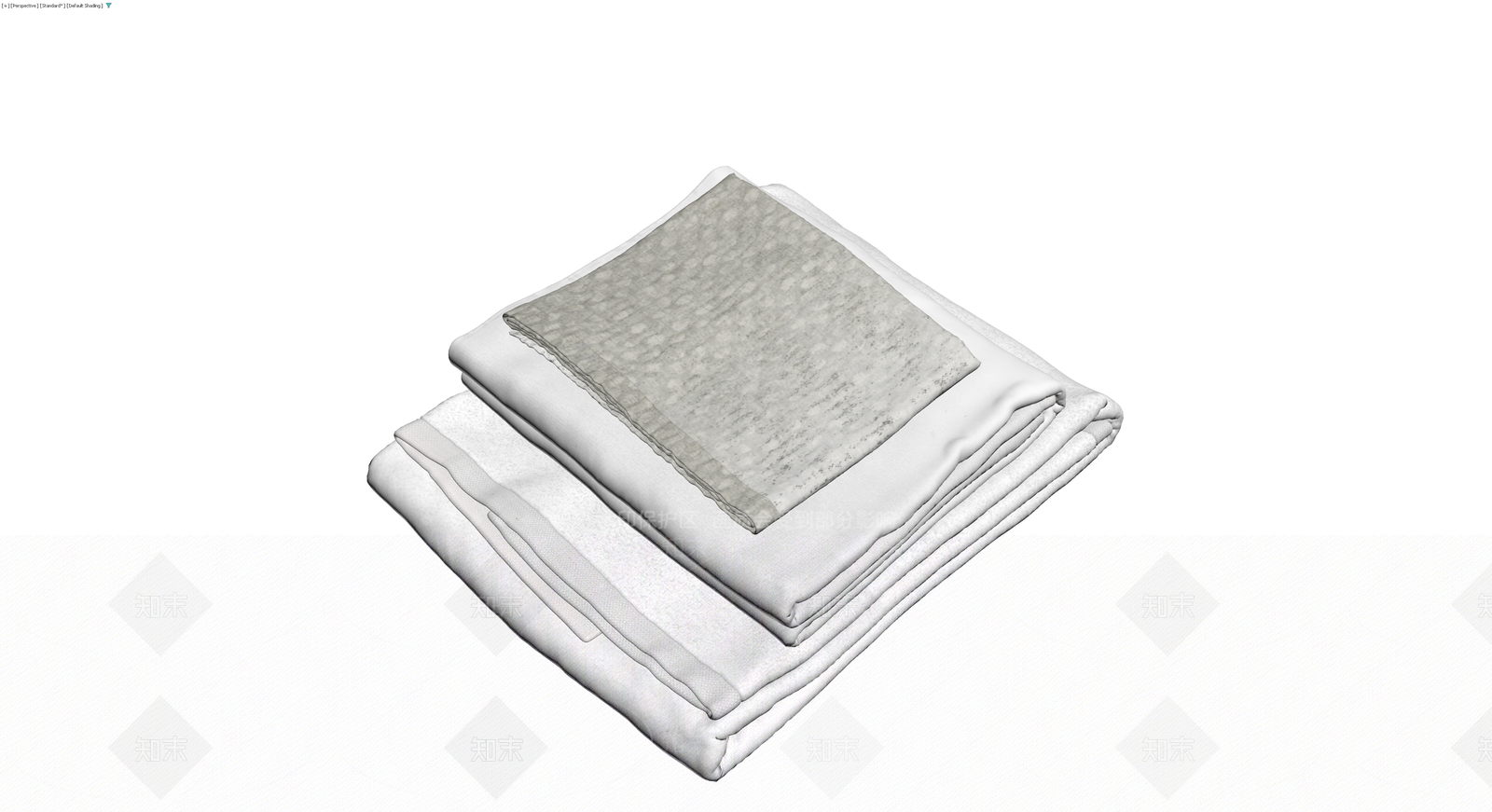 折叠床品组合模型3D模型下载【ID:1229999796】
