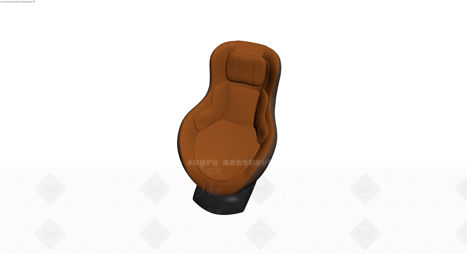 棕色单人休闲椅3D模型下载【ID:1229628887】