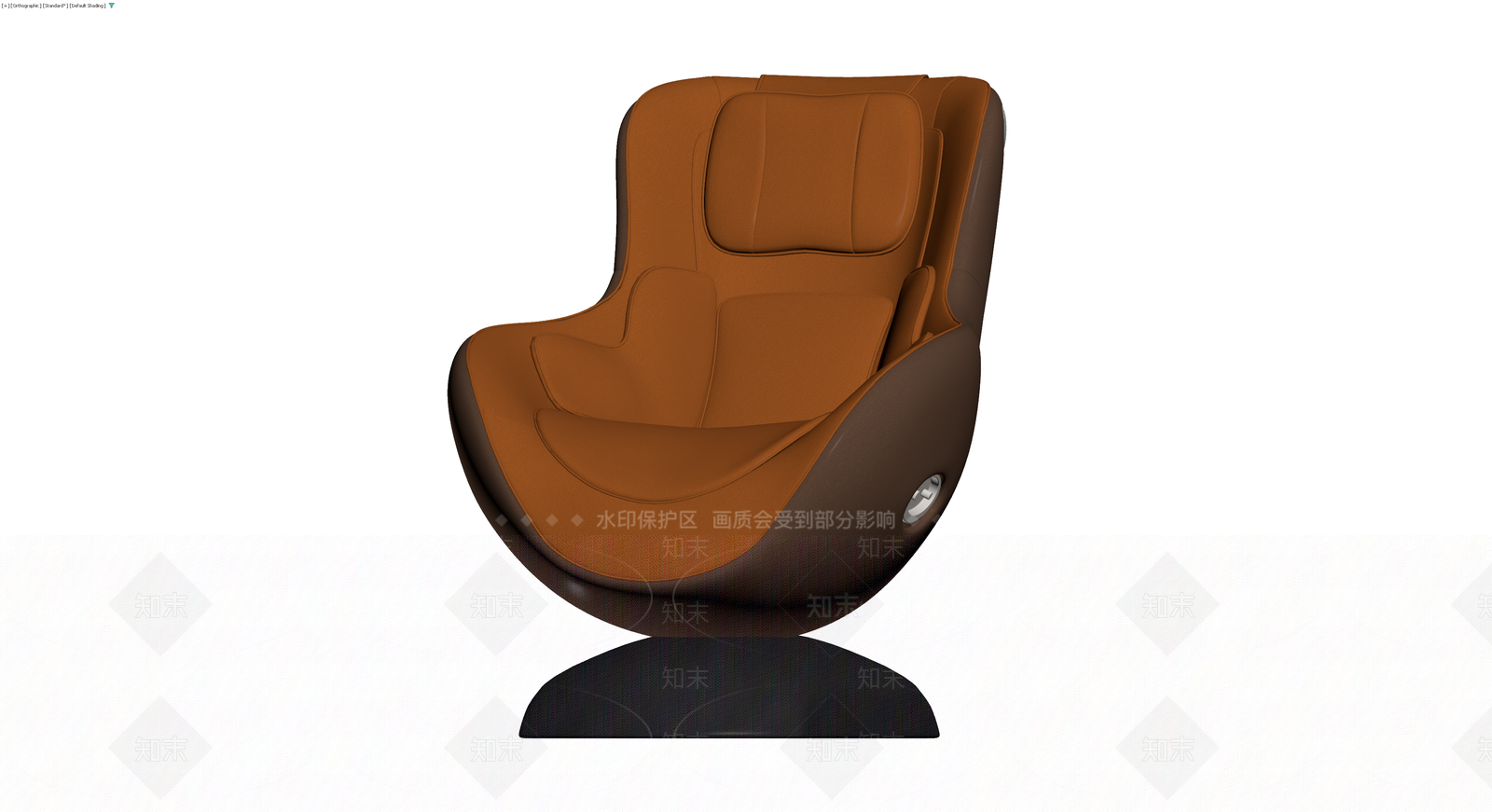 棕色单人休闲椅3D模型下载【ID:1229628887】